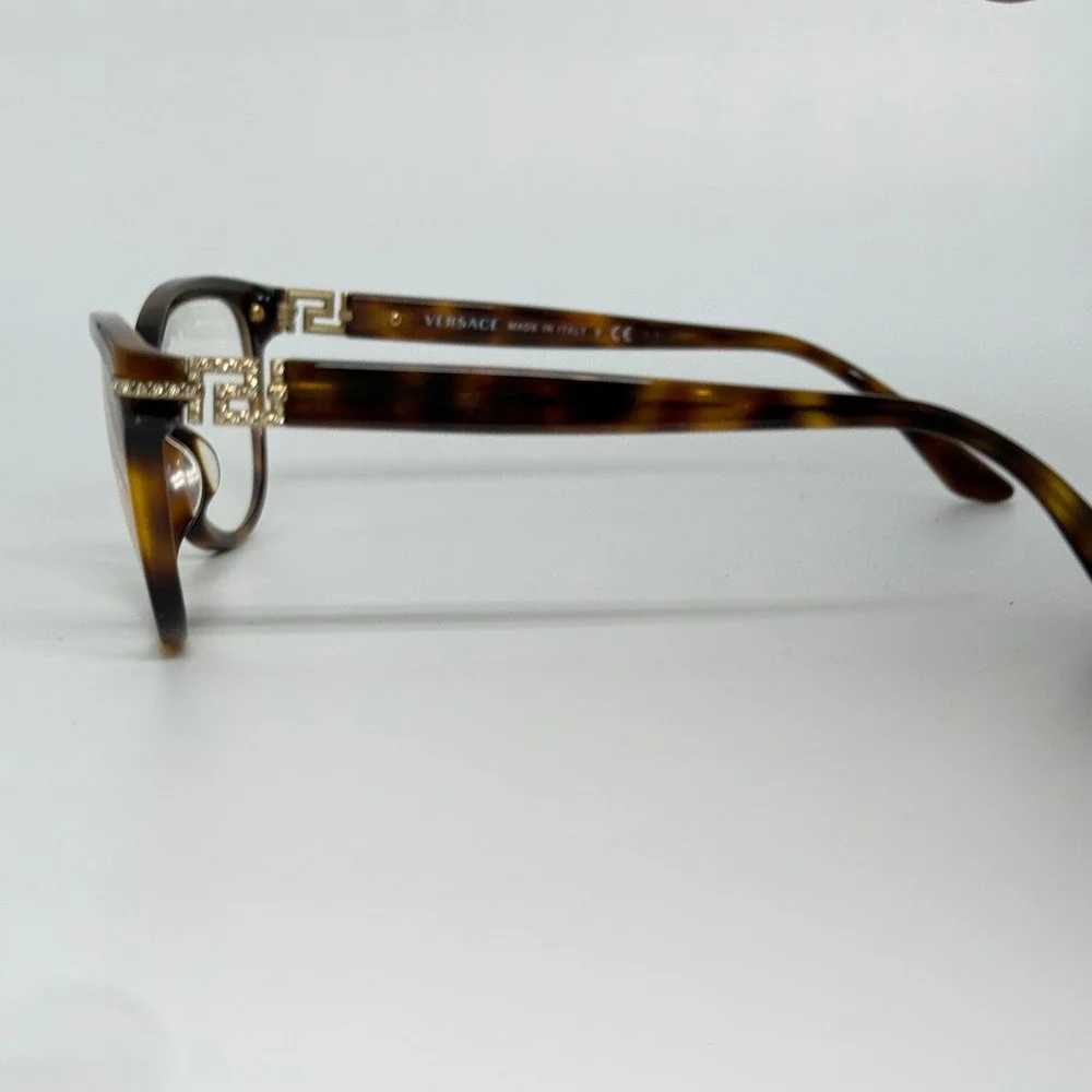 Versace Tortoise Shell Cat‎ Eye Eyeglasses Optical Frames Made in Italy 21415